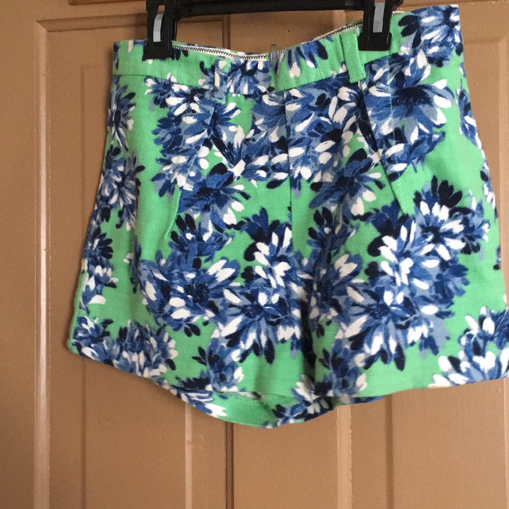 High waisted floral shorts